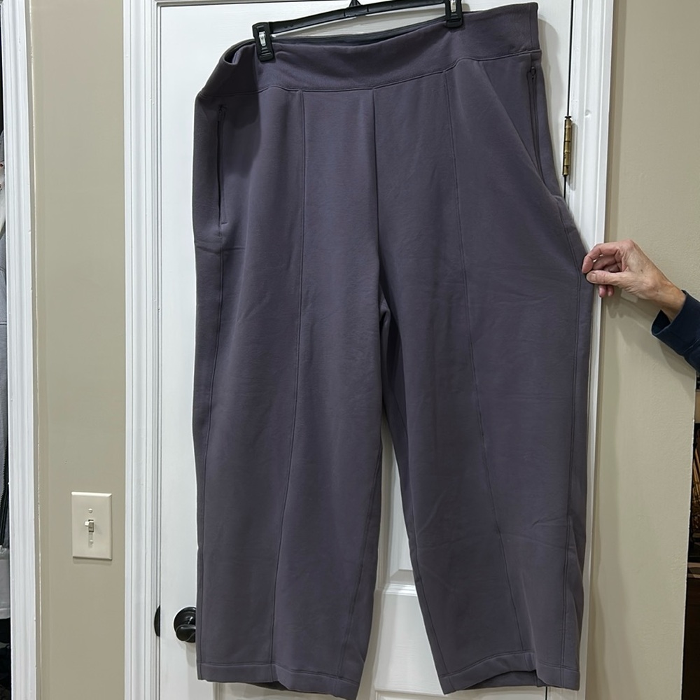 Athleta Fleece lined wide leg lounge pants size 3x